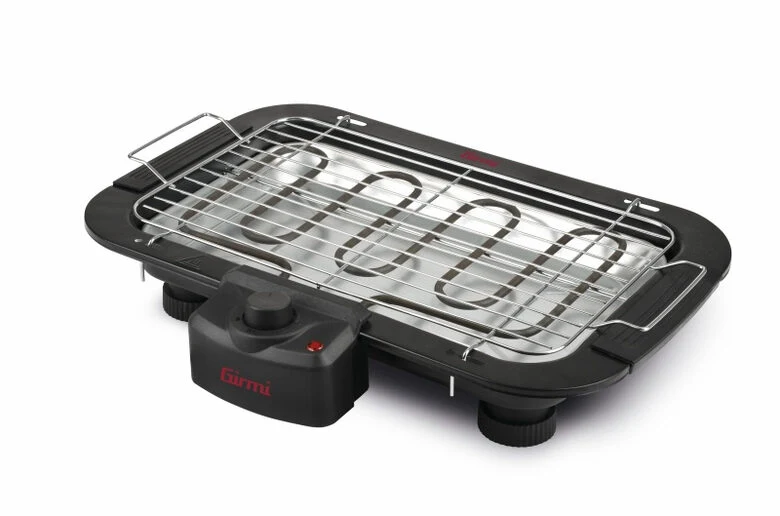 Girmi BQ11 Barbecue Da tavolo Elettrico Nero, Acciaio inossidabile 2000 W