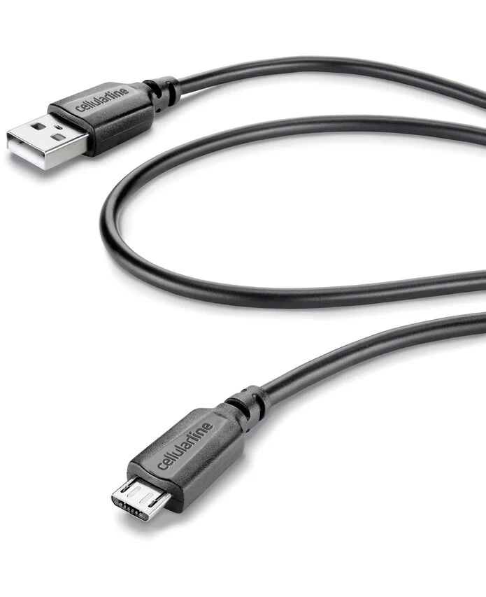 Cellularline USB Data Cable - Micro USB Cavo dati comodo e versatile Nero