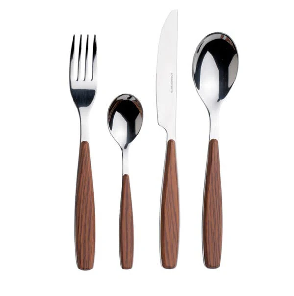 Foppapedretti 9901343196 set di posate 24 pz Noce
