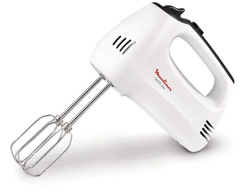 Moulinex HM3101 Quick Mix Sbattitore Elettrico con Fruste e Ganci Impastatori, 300W